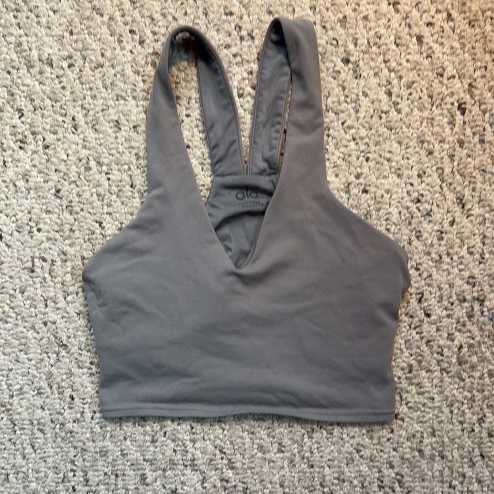 ALO Yoga Gray real bra crop